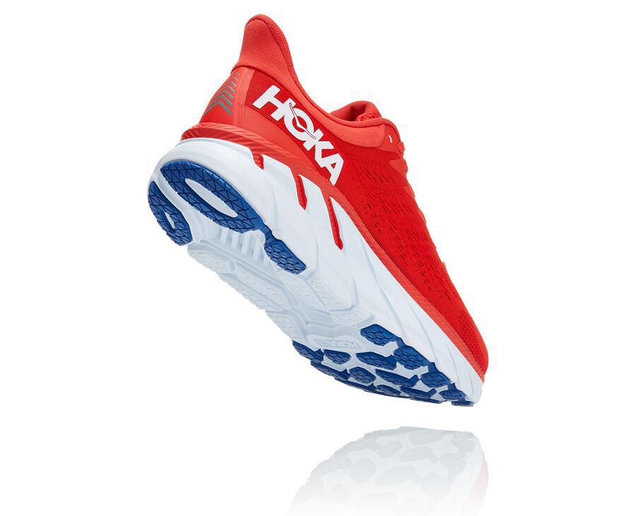 Tenis Hoka One One Hombre Rojos/Blancos - Clifton 7 - EQJH86329